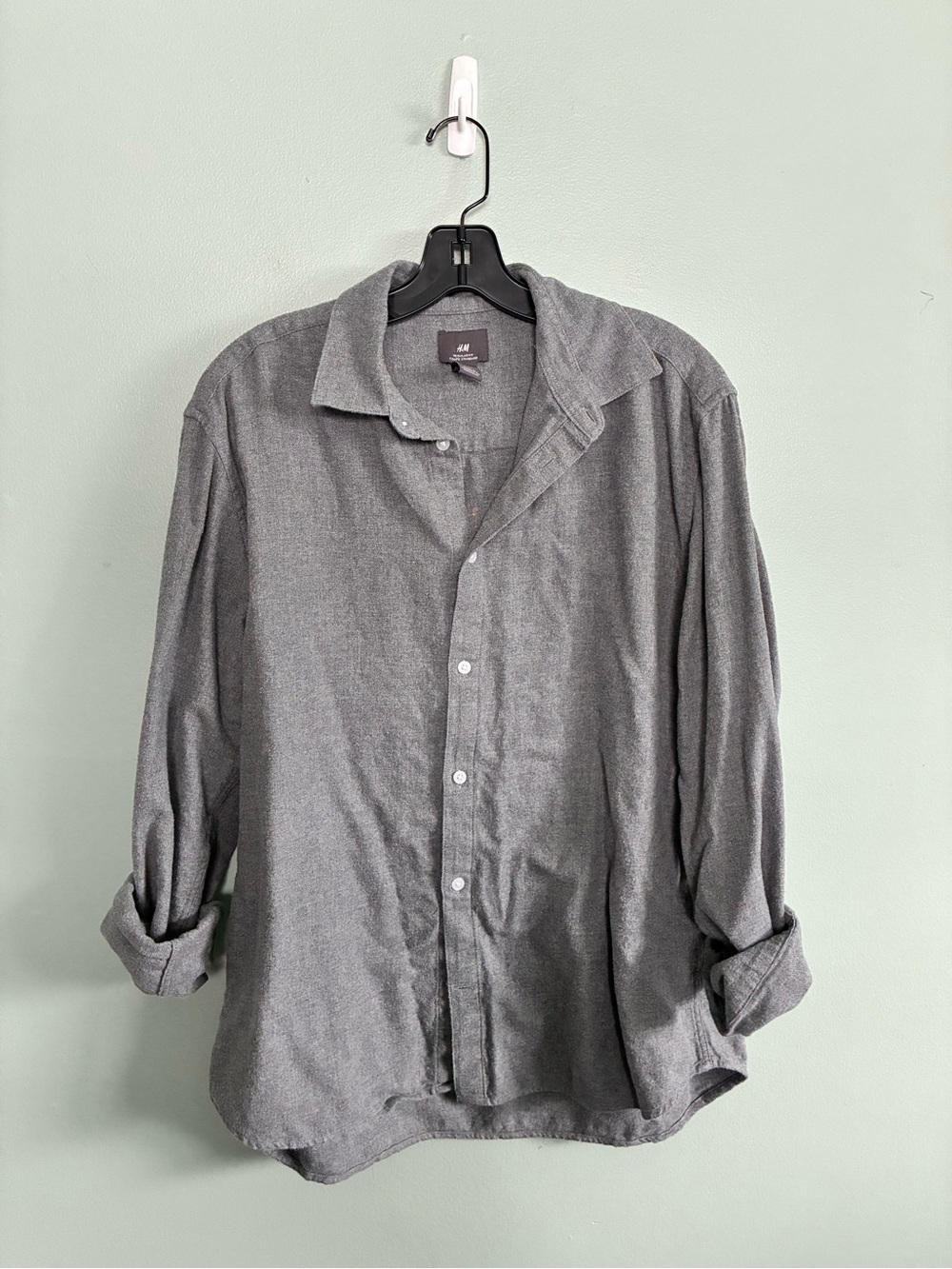 Bleached Handmade NFL Football Las Vegas Raiders Grey Button Up Sz Mens L - Picture 4 of 5